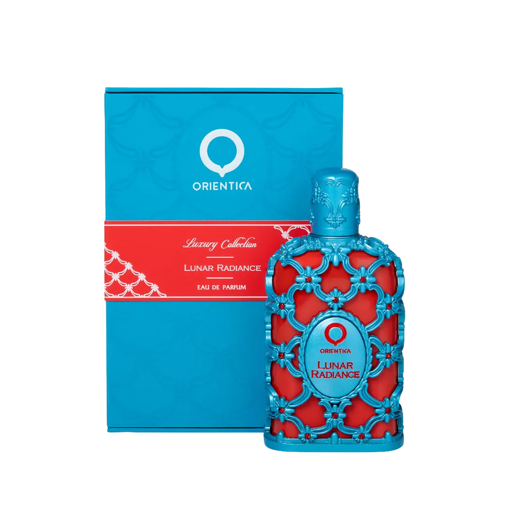 Orientica Lunar Radiance Eau de Parfum 2.7 Oz 80 mL bottle and box