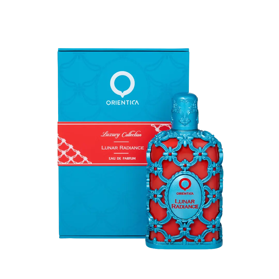 Orientica Lunar Radiance Eau de Parfum 2.7 Oz 80 mL bottle and box