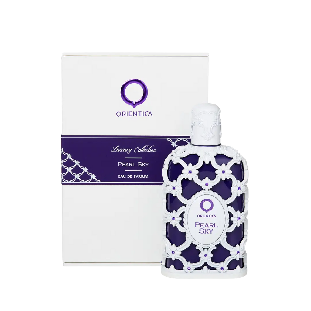 Orientica Pearl Sky Eau de Parfum 2.7 Oz 80 mL bottle and box
