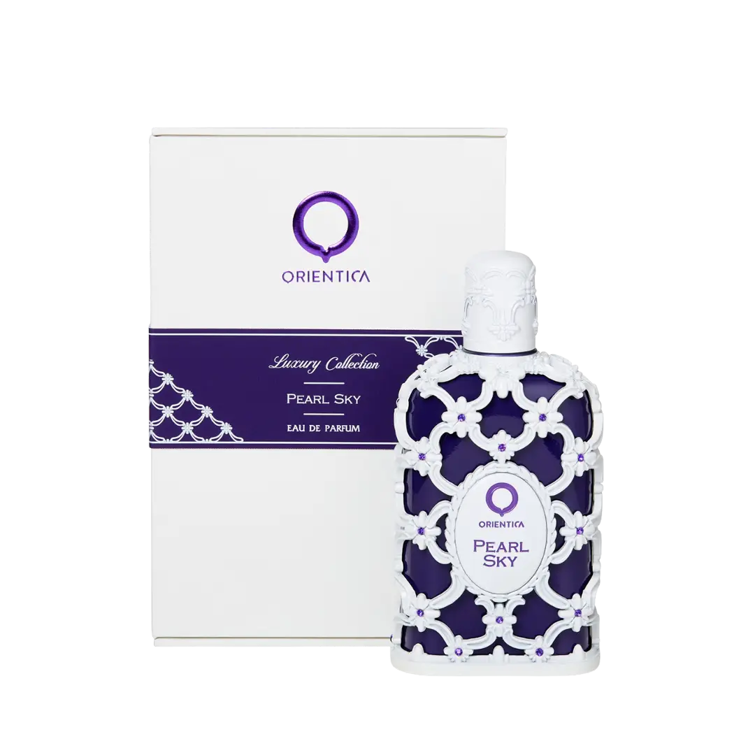 Orientica Pearl Sky Eau de Parfum 2.7 Oz 80 mL bottle and box