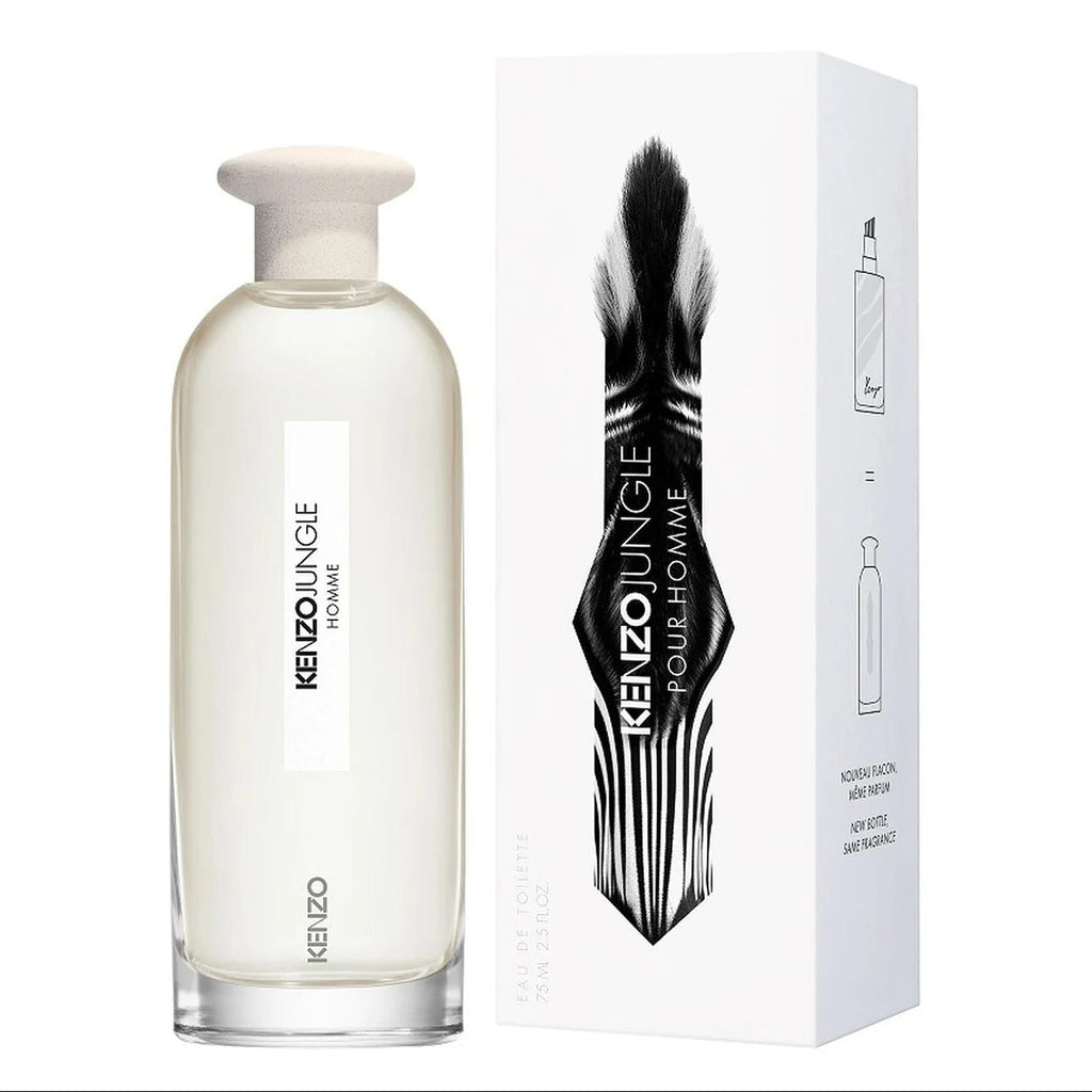 Kenzo Jungle Homme Eau de Toilette 2.5 Oz Men's bottle and box