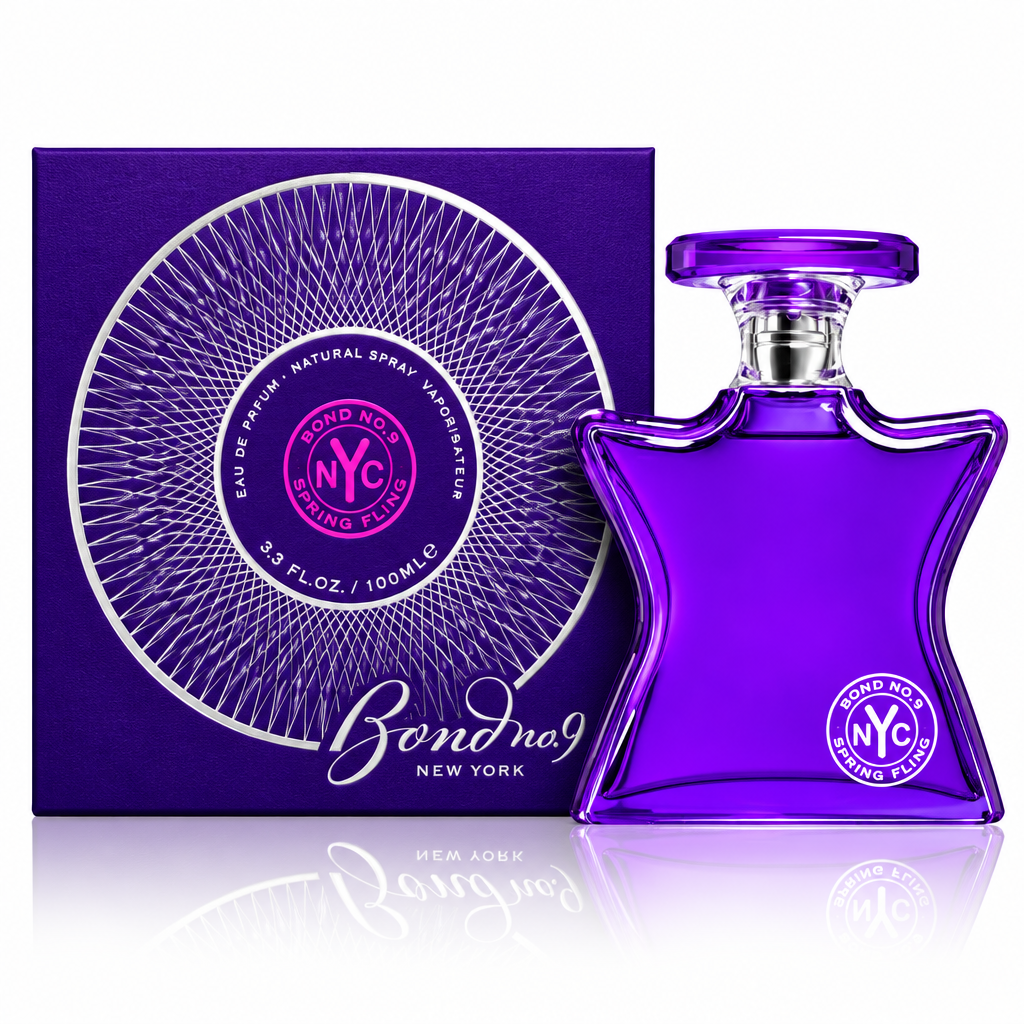 Bond No. 9 New York Spring Fling 3.3 Oz Eau de Parfum bottle and retail box