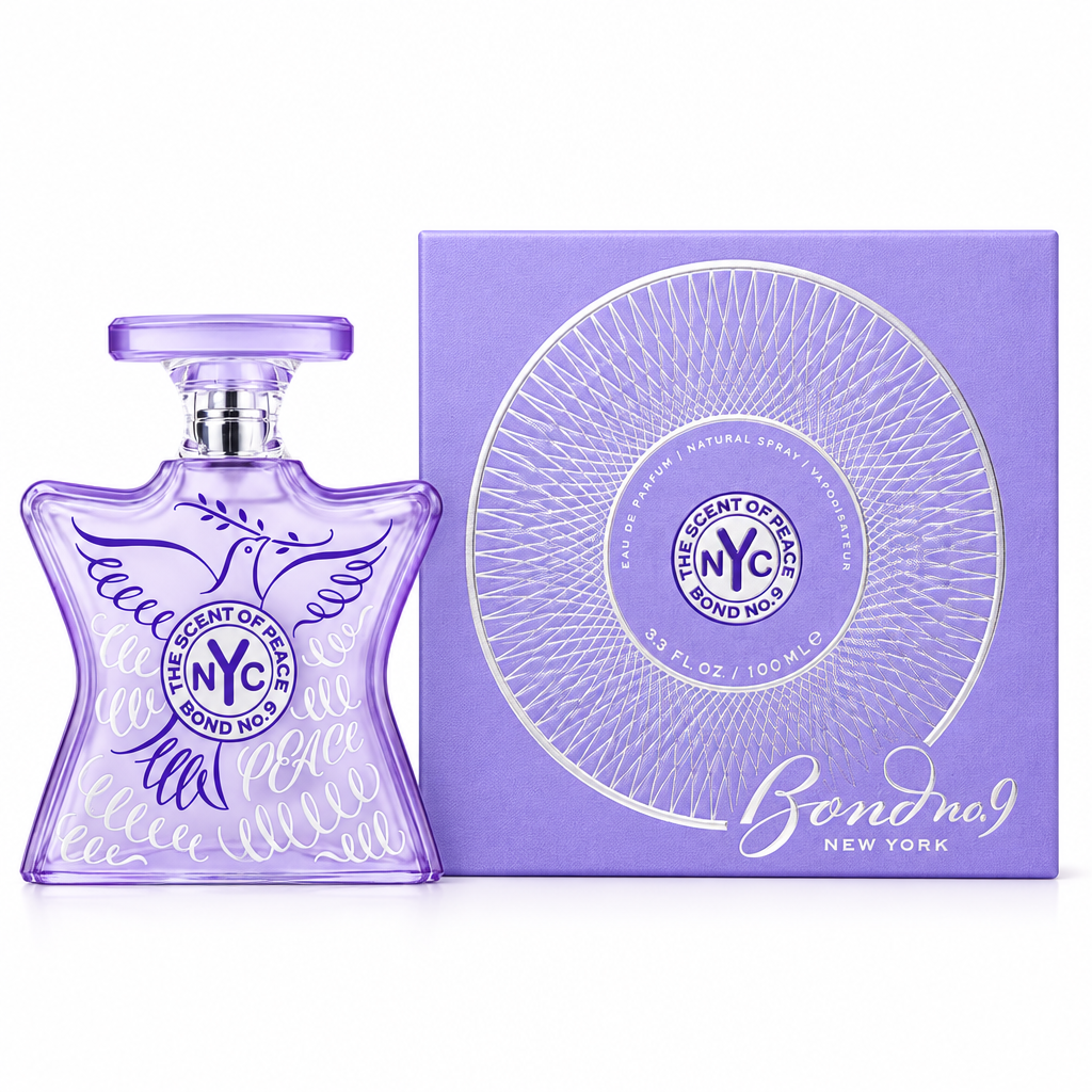 Bond No. 9 The Scent of Peace 3.3 Oz Eau de Parfum bottle and retail box