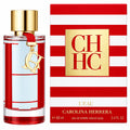 Carolina Herrera CH L’Eau Eau de Toilette 3.4 Oz Women's bottle and striped retail box
