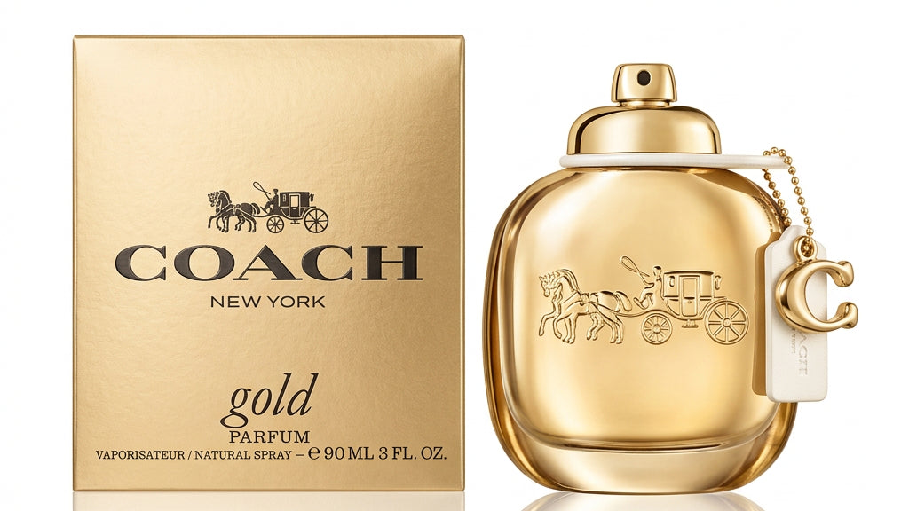 Coach Gold 3 Oz bottle and box