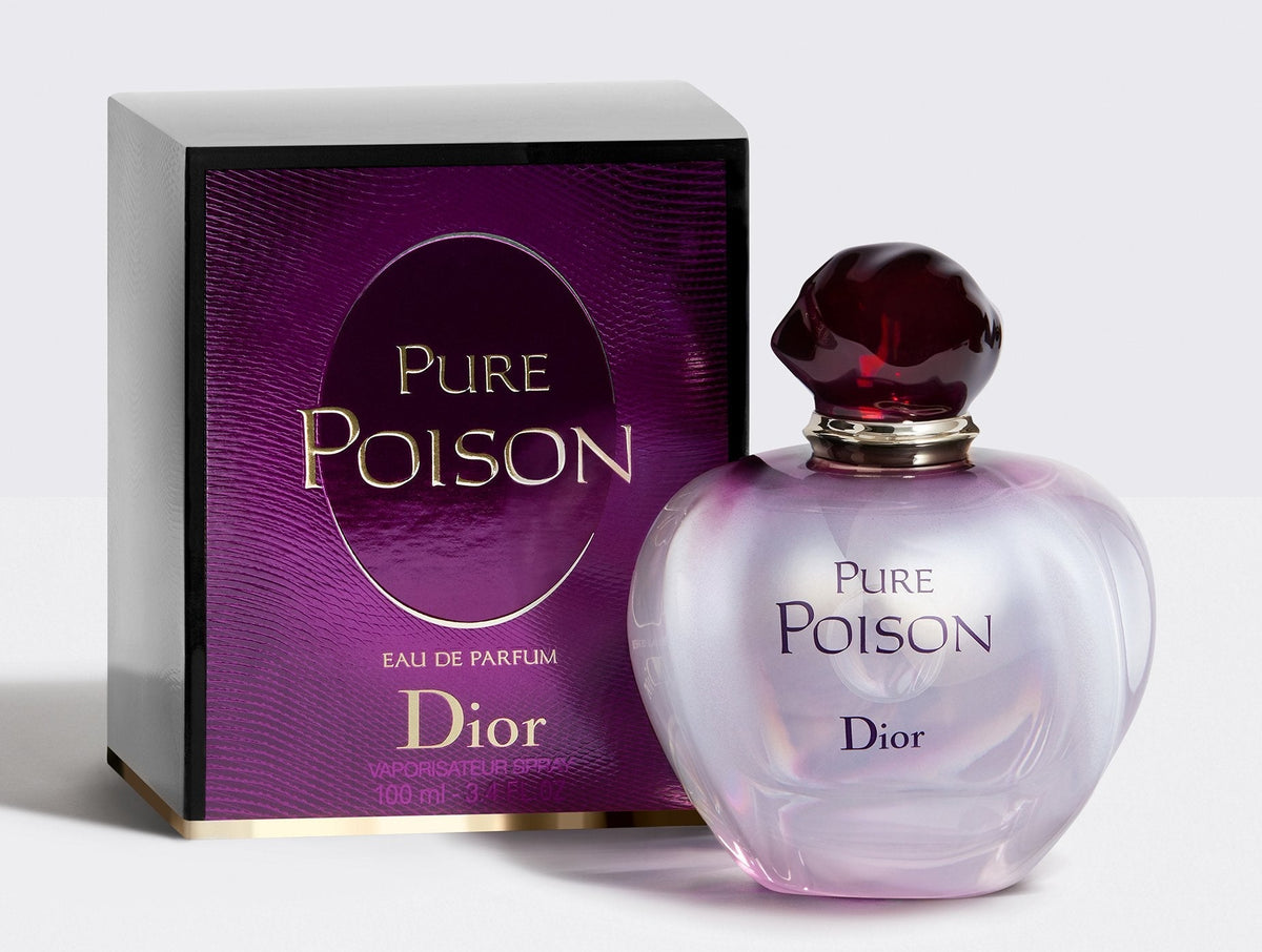 Dior Pure Poison Eau de Parfum 3.4 Oz Women's bottle and retail box