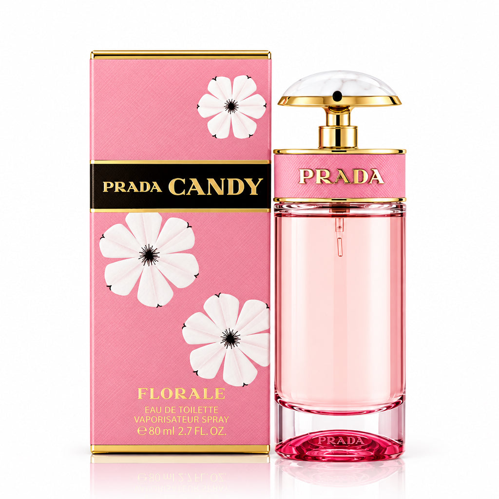 Prada Candy Florale Eau de Toilette 2.7 Oz Women's bottle and retail box