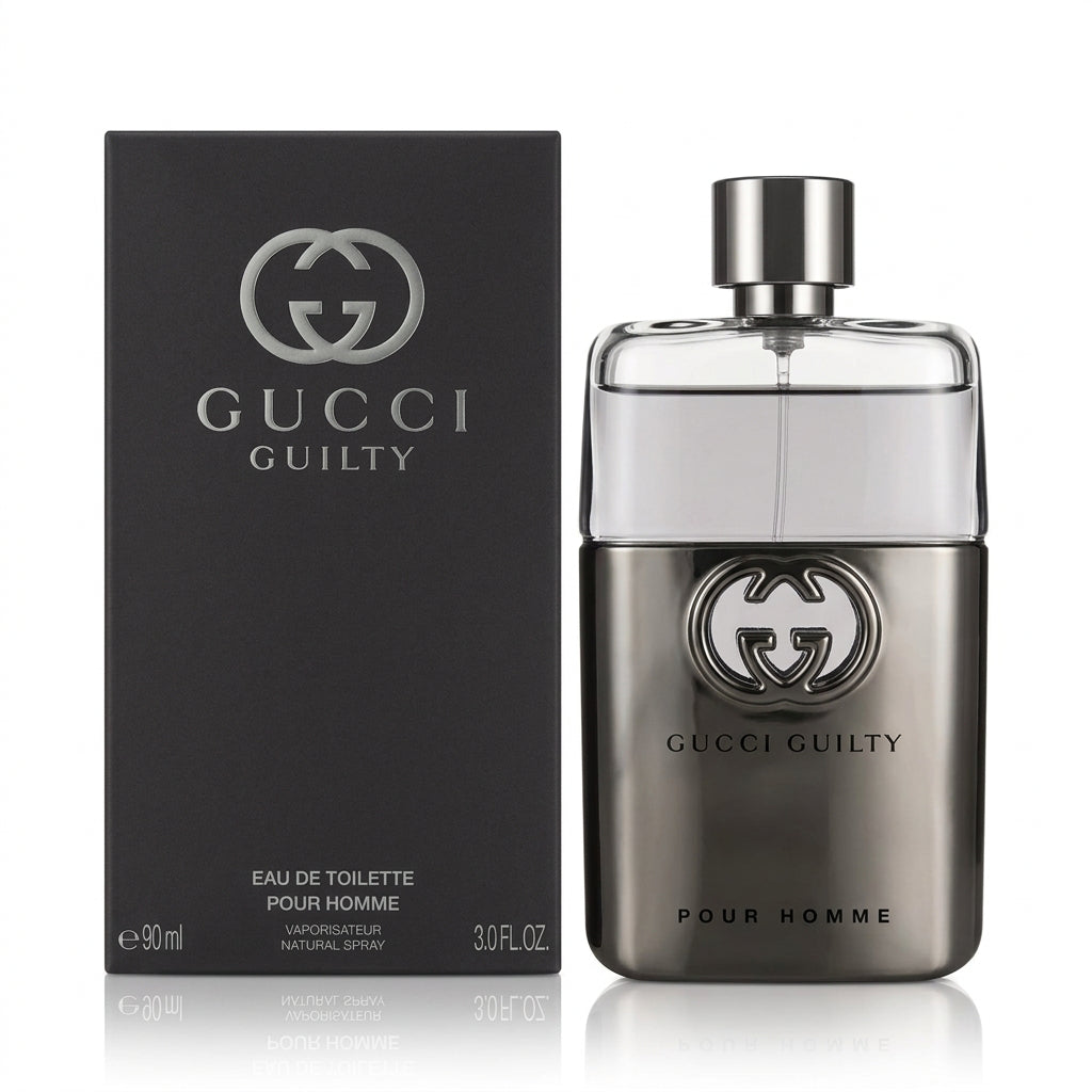 Gucci Guilty Pour Homme 3 Oz bottle and box