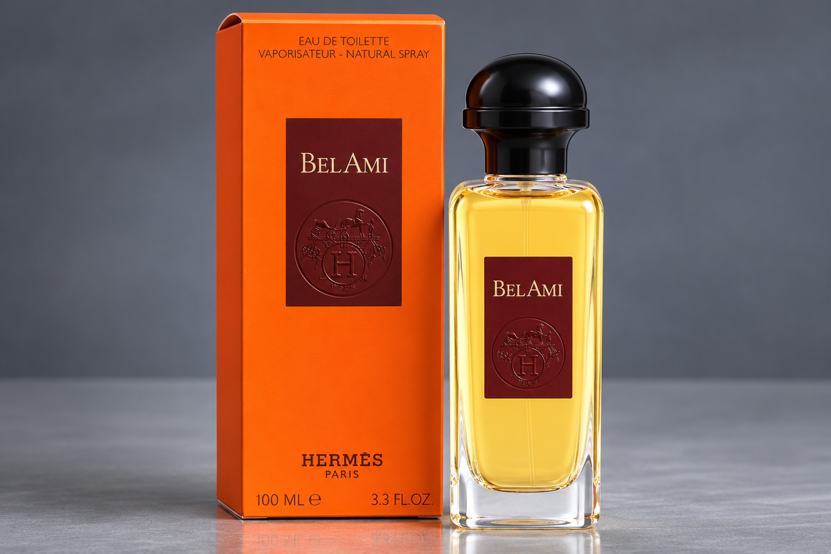 Hermès Bel Ami Eau de Toilette 3.38 Oz correct bottle and box