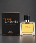 Hermès Terre d’Hermès Pure Parfum 2.5 Oz bottle and box