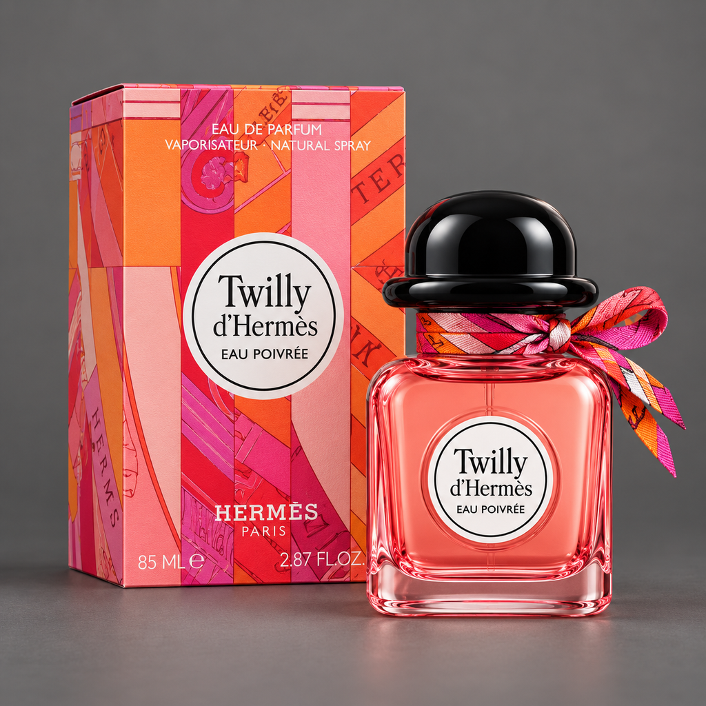 Hermès Twilly d’Hermès Eau Poivrée Eau de Parfum 2.87 Oz bottle and box