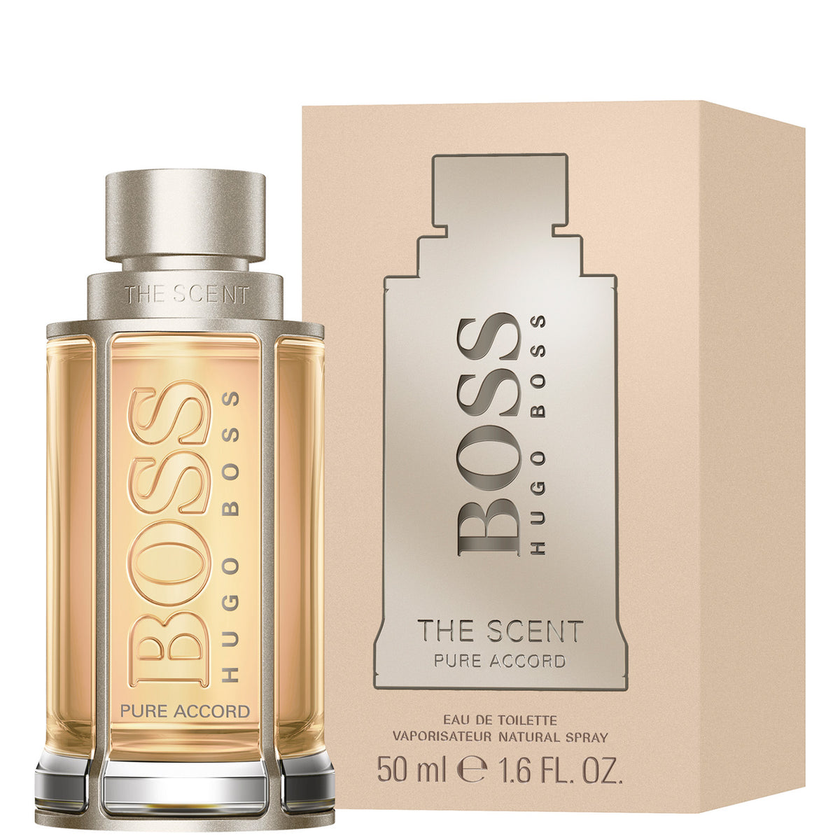 Hugo Boss The Scent Pure Accord Eau de Toilette 1.6 Oz bottle and box