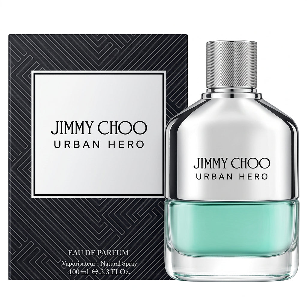Jimmy Choo Urban Hero 3.3 Oz bottle and box