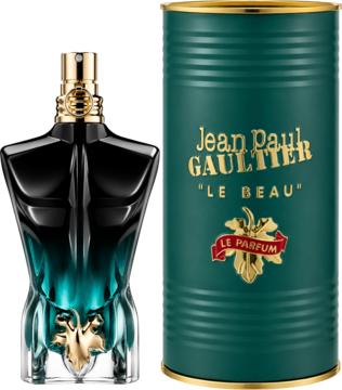 Jean Paul Gaultier Le Beau Le Parfum Eau de Parfum Intense Spray for Men – 4.2 Oz bottle and retail packaging
