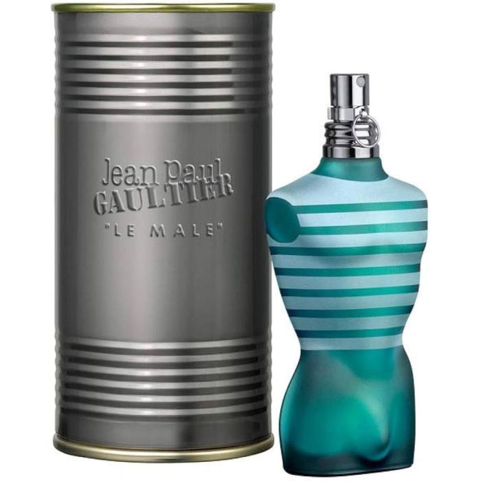 Jean Paul Gaultier Le Male Eau de Toilette Spray for Men – 4.2 Oz bottle and retail packaging