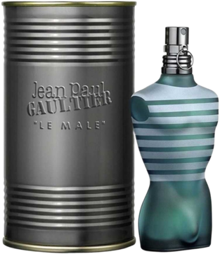 Jean Paul Gaultier Le Male Eau de Toilette Spray for Men – 6.8 Oz bottle and retail packaging