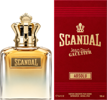 Jean Paul Gaultier Scandal Pour Homme Absolu Parfum Concentré Spray for Men – 3.4 Oz bottle and retail packaging