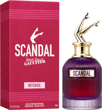 Jean Paul Gaultier Scandal Intense Eau de Parfum Intense Spray for Women – 2.7 Oz bottle and retail packaging