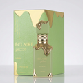 Lattafa Eclaire Pistache 3.4 Oz bottle and box