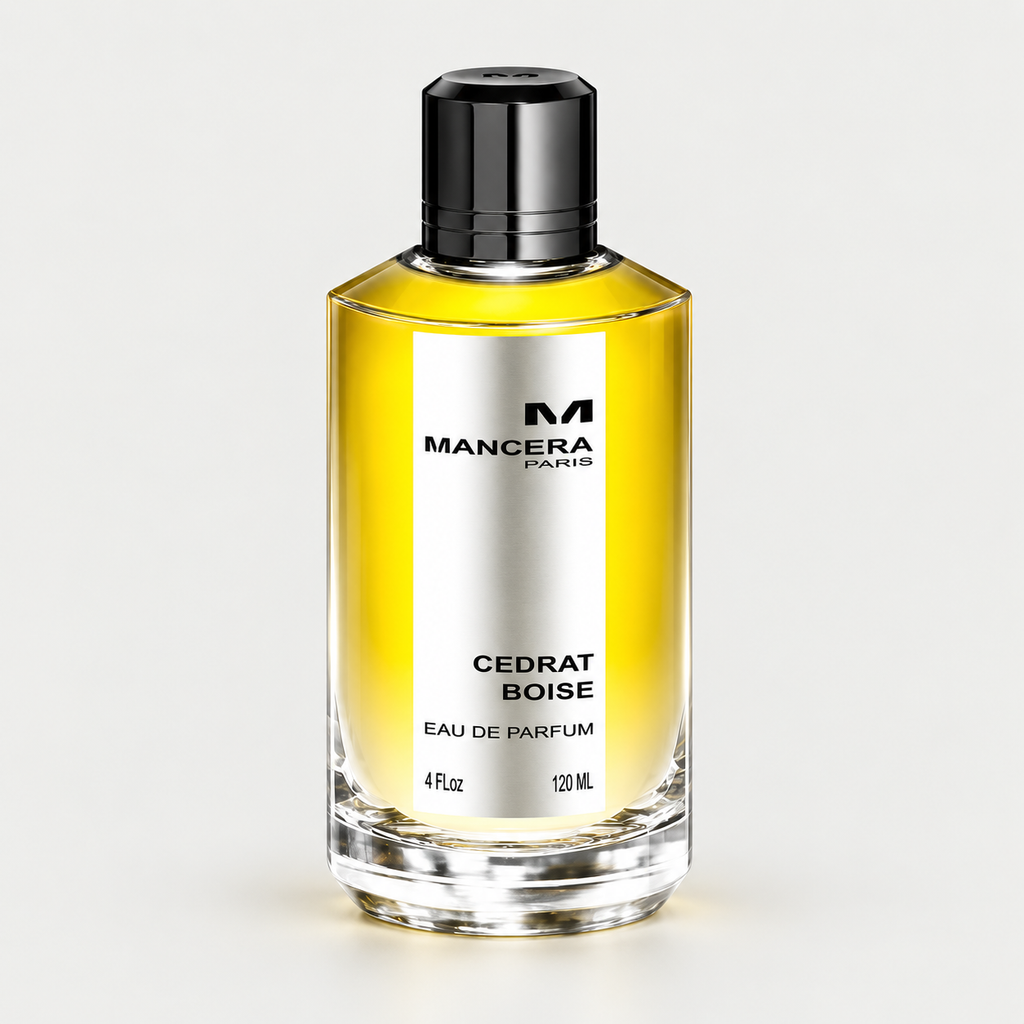 Mancera Cedrat Boise Eau de Parfum 4.0 Oz bottle on a light gray studio background