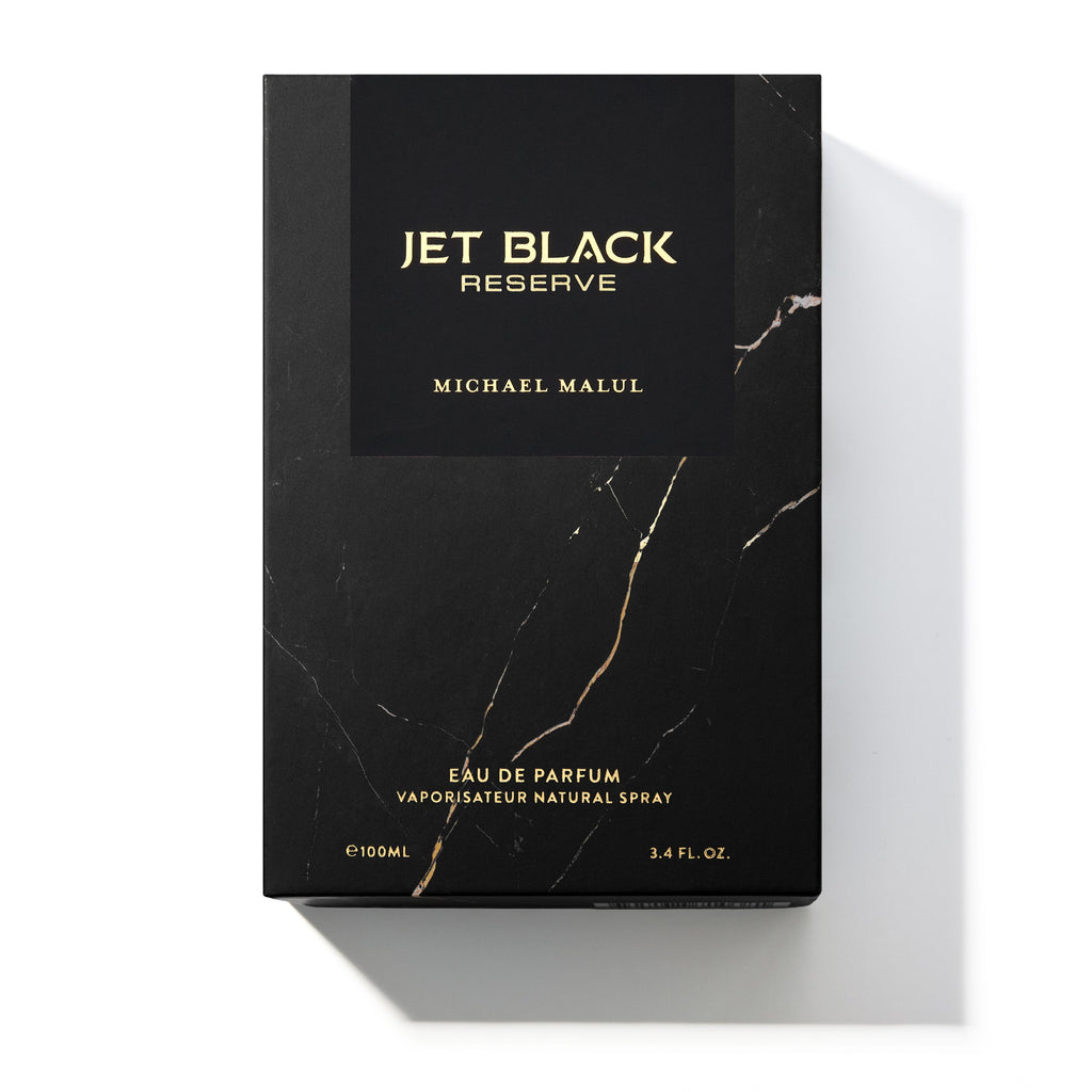 Michael Malul Jet Black Reserve 3.4 Oz retail box