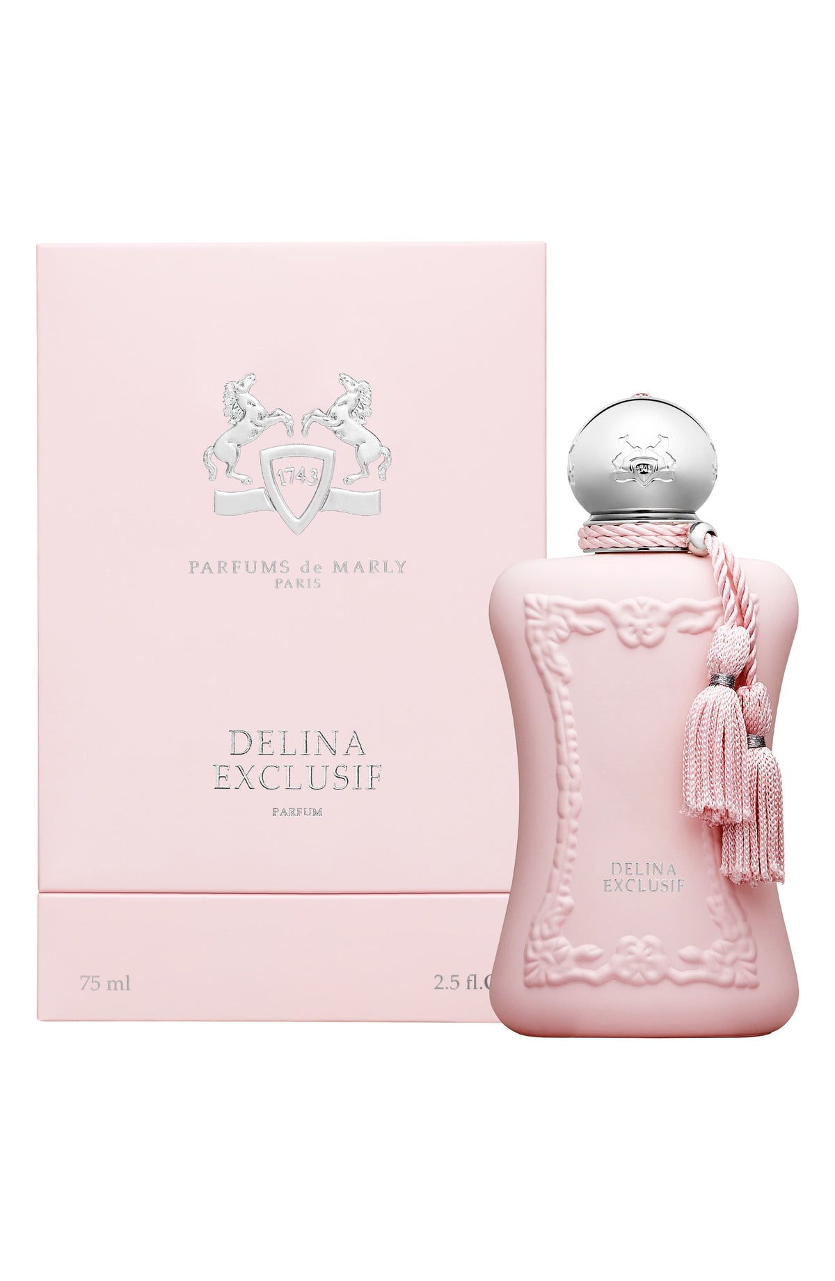 Parfums de Marly Delina Exclusif 2.5 Oz bottle with matching retail box