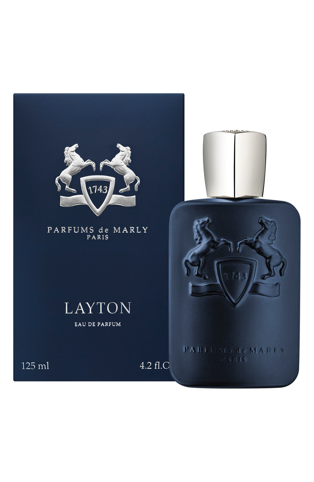 Parfums de Marly Layton 4.2 Oz bottle with matching retail box