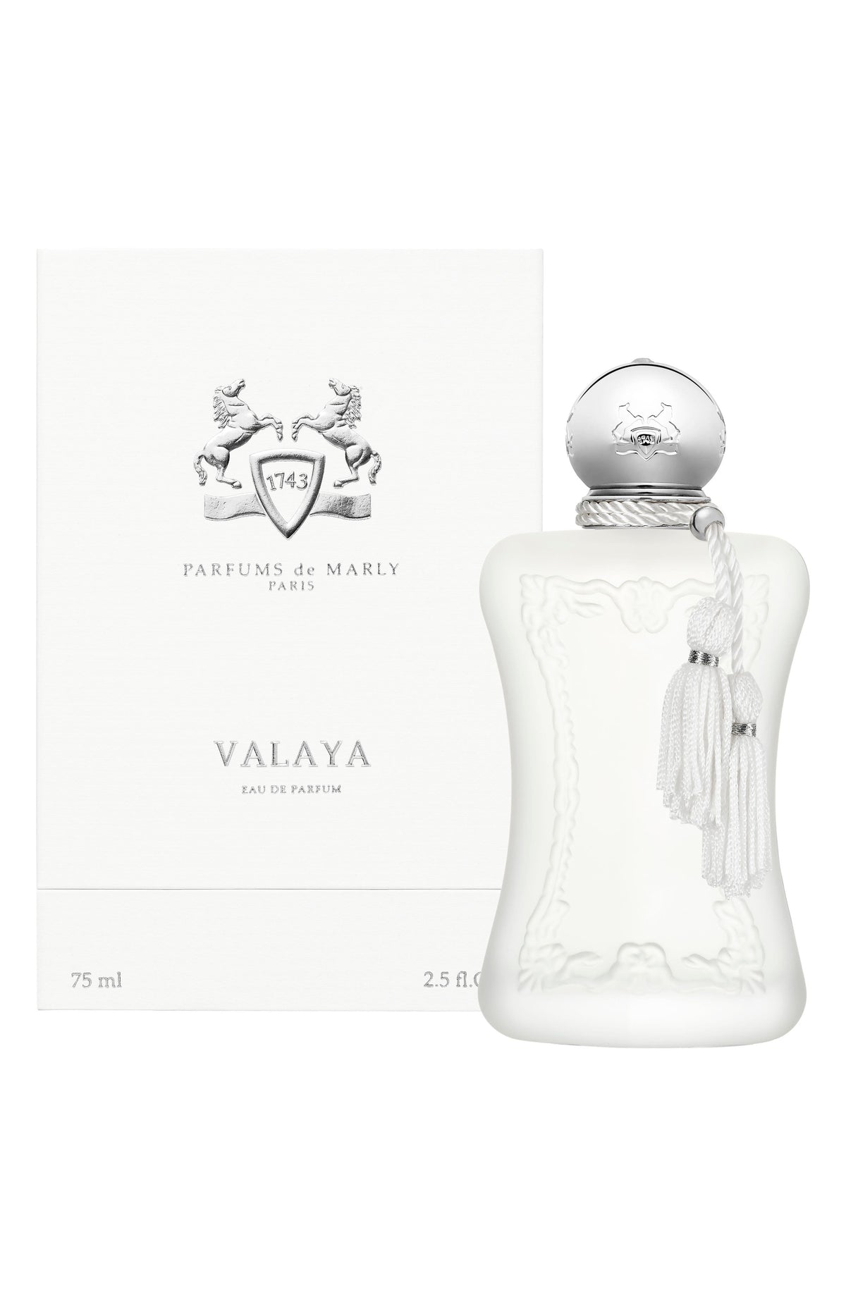 Parfums de Marly Valaya 2.5 Oz bottle with matching retail box