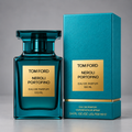 Tom Ford Neroli Portofino Eau de Parfum 3.4 oz bottle and box on gray background