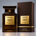 Tom Ford Tobacco Vanille Eau de Parfum 3.4 oz bottle and box on gray background