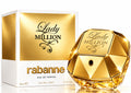 Rabanne Lady Million Eau de Parfum 2.7 Oz bottle and box