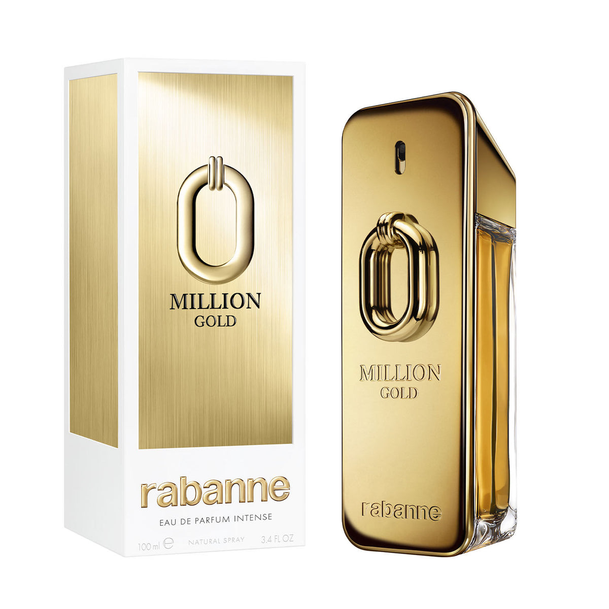 Million Gold EDP Intense 3.4 Oz bottle and box