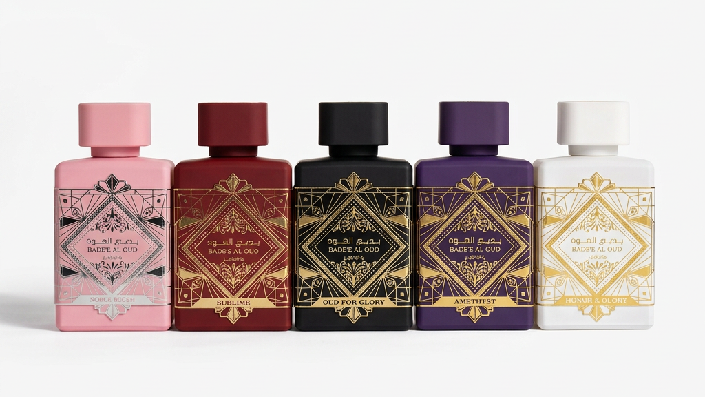 Lattafa Badee Al Oud Collection Eau de Parfum Gift Set – Unisex – 5 x 0.17 oz