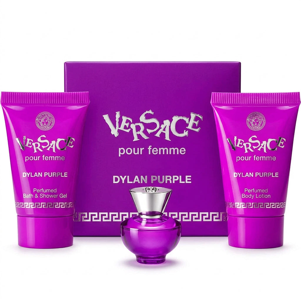 Versace Dylan Purple Pour Femme Eau de Parfum 3-Piece Mini Gift Set – Women's – 0.17 oz + 2 x 0.8 oz