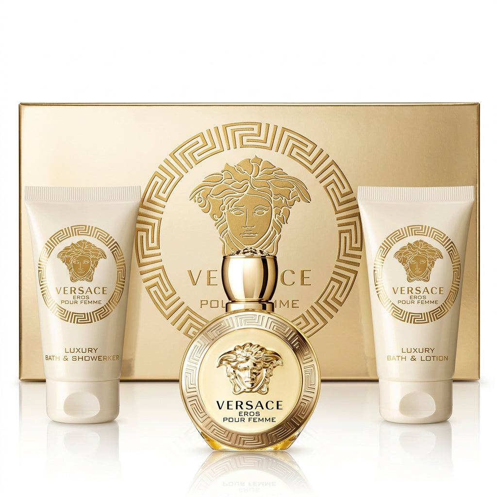 Versace Eros Pour Femme Eau de Parfum 3-Piece Mini Gift Set – Women's – 0.17 oz + 2 x 0.8 oz